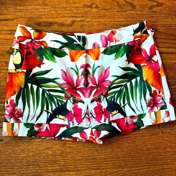 Ted Baker London Quellia Toucan Tropical Shorts Womens US Size 6, Floral - Picture 1 of 8